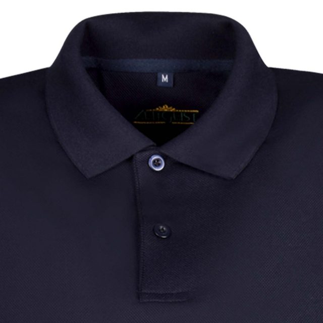 BLUE COTTON TENCEL PLAIN POLOSHIRT (3)