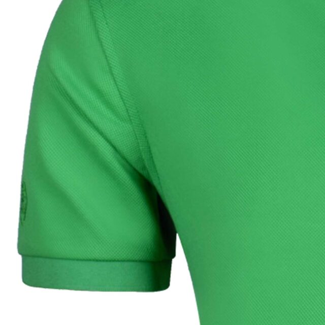 GREEN COTTON TENCEL PLAIN REGULAR POLOSHIRT (4)