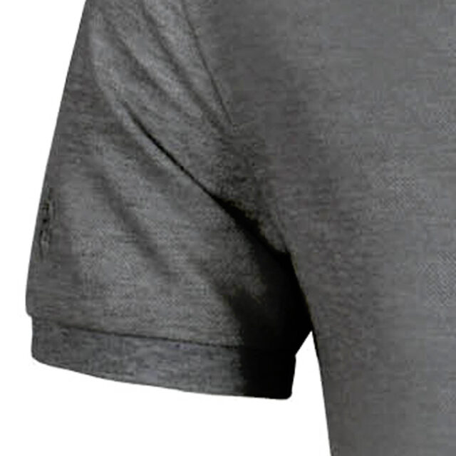 GREY COTTON TENCEL PLAIN REGULAR POLOSHIRT (4)