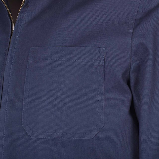 BLUE COTTON PURE PLAIN BOMBER JACKET (4)