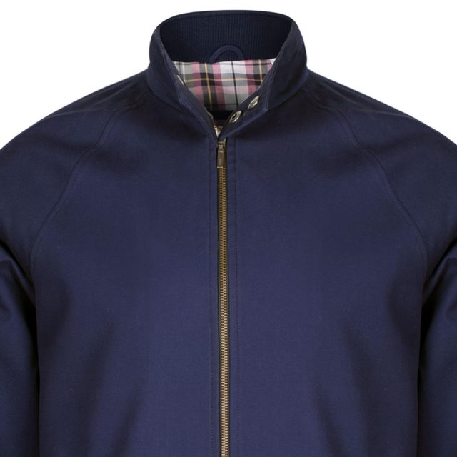 BLUE COTTON PURE PLAIN REGULAR FIT BOMBER JACKET (3)