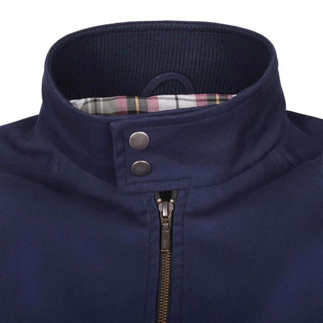 BLUE COTTON PURE PLAIN REGULAR FIT BOMBER JACKET (4)