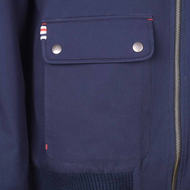 BLUE COTTON PURE PLAIN REGULAR FIT BOMBER JACKET (5)