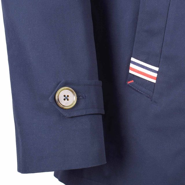 BLUE COTTON PURE PLAIN REGULAR FIT COAT (5)