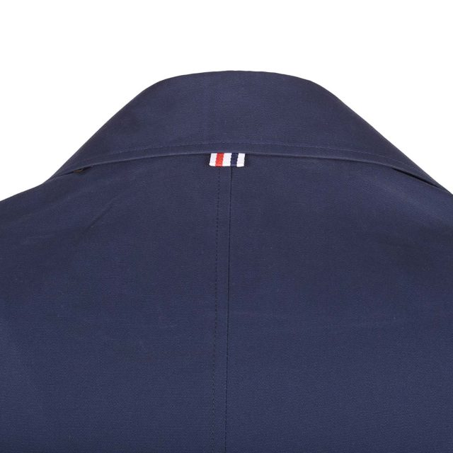 BLUE COTTON PURE PLAIN REGULAR FIT COAT (6)