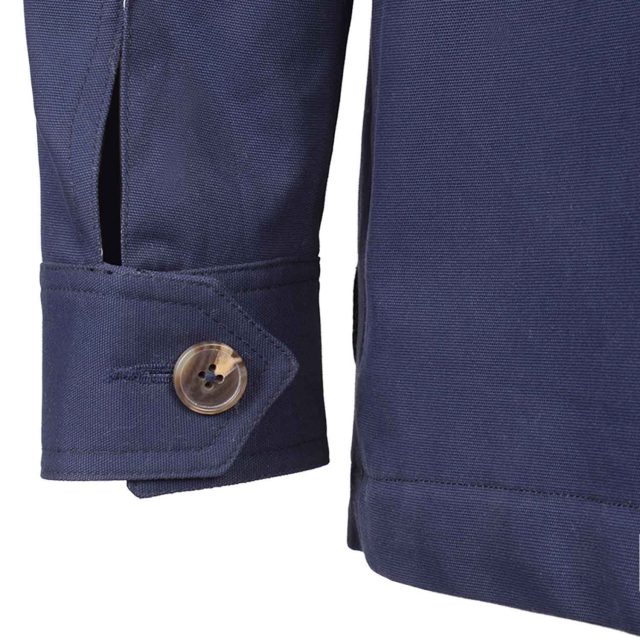 BLUE COTTON PURE PLAIN REGULAR FIT COAT (6)