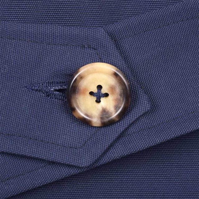 BLUE COTTON PURE PLAIN REGULAR FIT COAT (7)