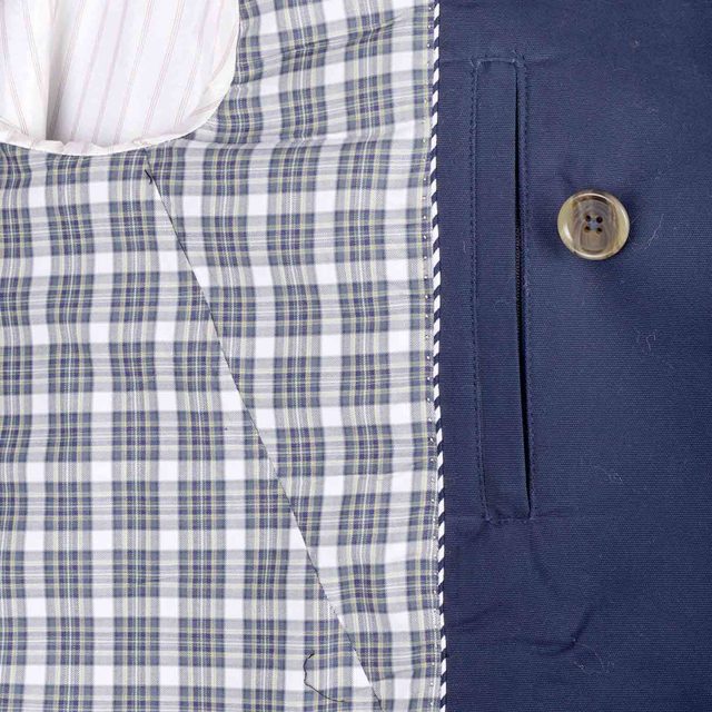 BLUE COTTON PURE PLAIN REGULAR FIT COAT (7)