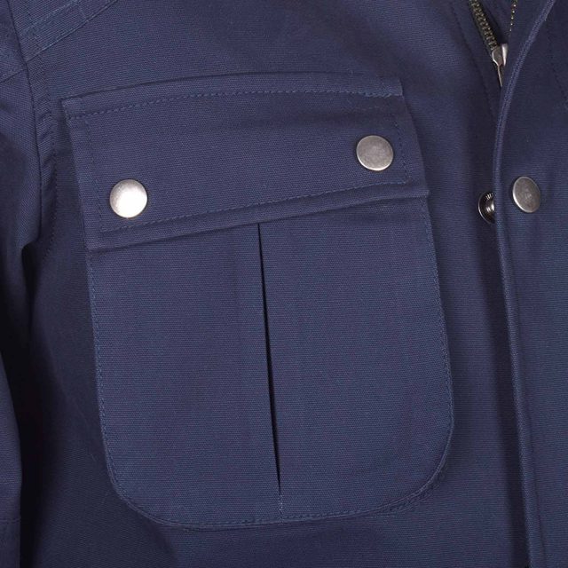 BLUE COTTON PURE PLAIN REGULAR FIT COAT (7)