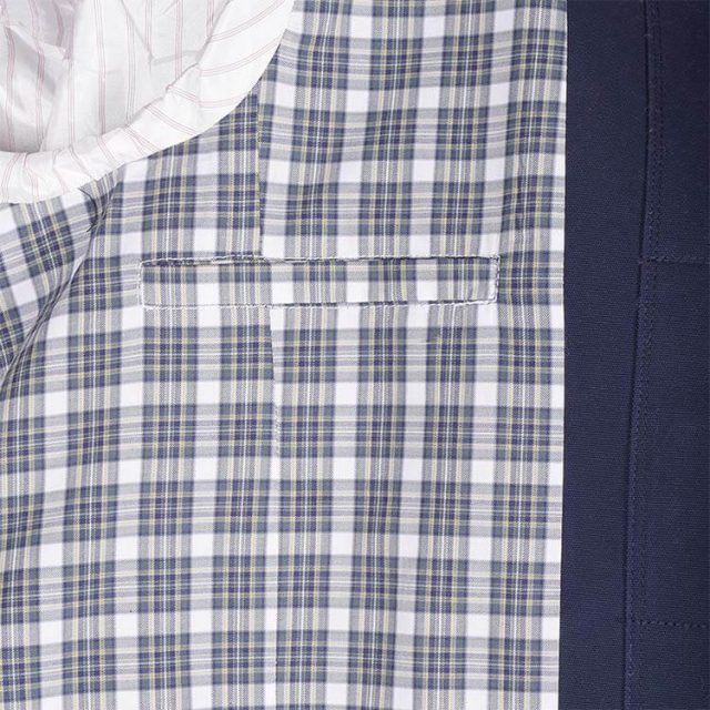 BLUE COTTON PURE PLAIN REGULAR FIT COAT (8)