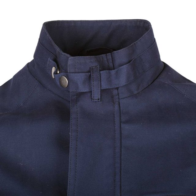 BLUE COTTON PURE PLAIN REGULAR FIT COAT (8)