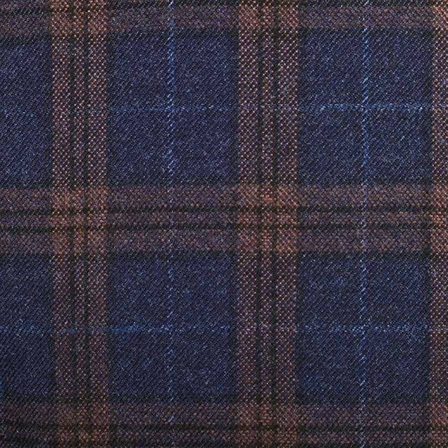 BLUE TWEED LARGE CHECK TAILORED FIT JACKET (2)