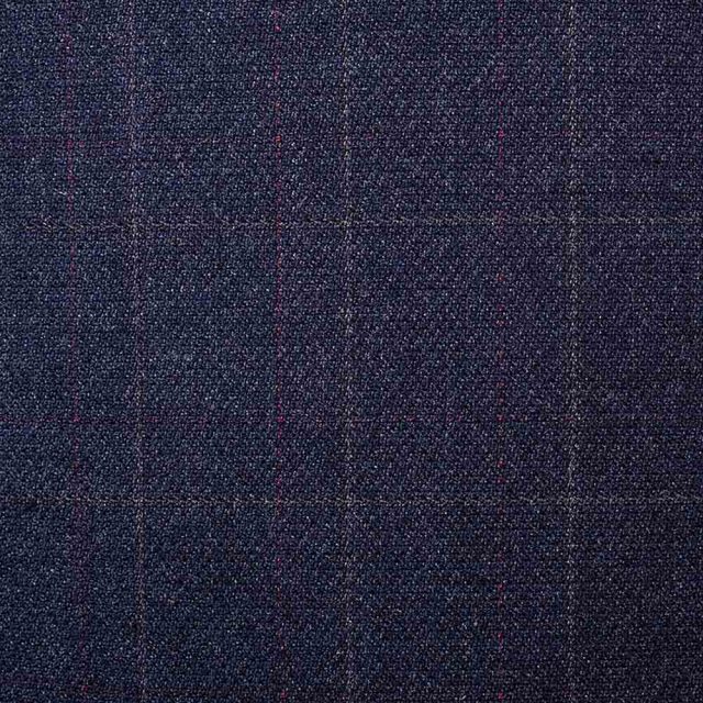 BLUE TWEED LARGE CHECK TAILORED FIT JACKET (2)