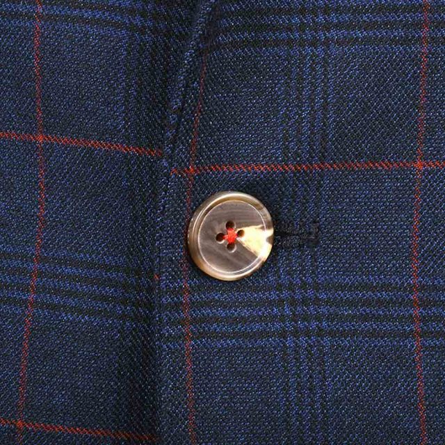 BLUE TWEED LARGE CHECK TAILORED FIT JACKET (4)