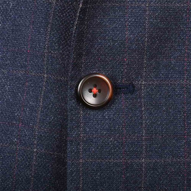 BLUE TWEED LARGE CHECK TAILORED FIT JACKET (4)