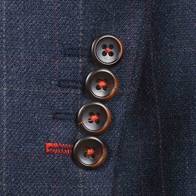 BLUE TWEED LARGE CHECK TAILORED FIT JACKET (6)