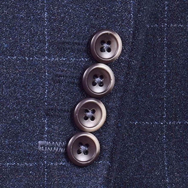 BLUE TWEED LARGE CHECK TAILORED FIT JACKET (6)