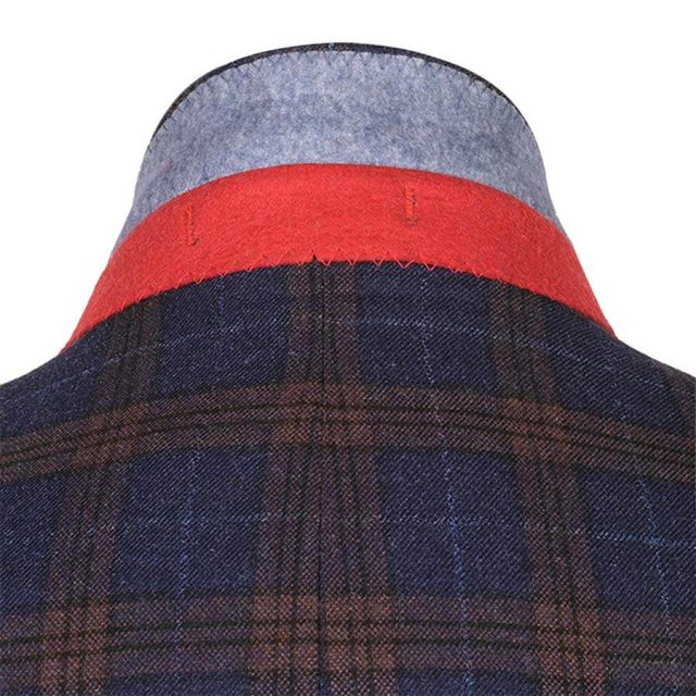 BLUE TWEED LARGE CHECK TAILORED FIT JACKET (7)