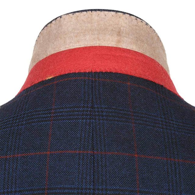 BLUE TWEED LARGE CHECK TAILORED FIT JACKET (7)