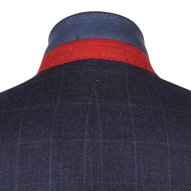 BLUE TWEED LARGE CHECK TAILORED FIT JACKET (7)