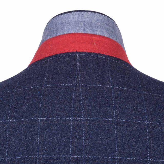 BLUE TWEED LARGE CHECK TAILORED FIT JACKET (7)