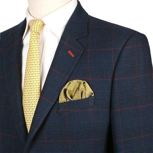 BLUE TWEED LARGE CHECK TAILORED FIT JACKET (8)