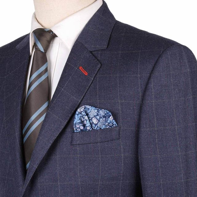 BLUE TWEED LARGE CHECK TAILORED FIT JACKET (8)