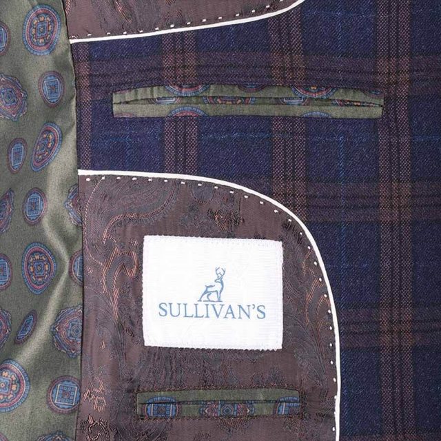 BLUE TWEED LARGE CHECK TAILORED FIT JACKET (9)