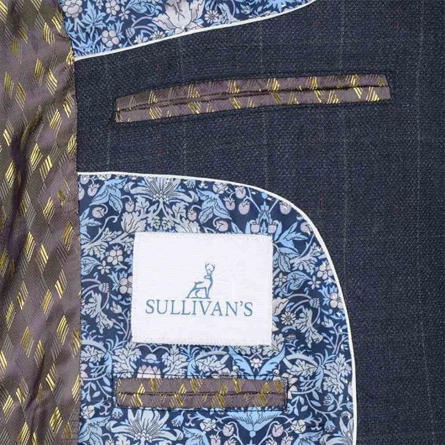 BLUE TWEED LARGE CHECK TAILORED FIT JACKET (9)