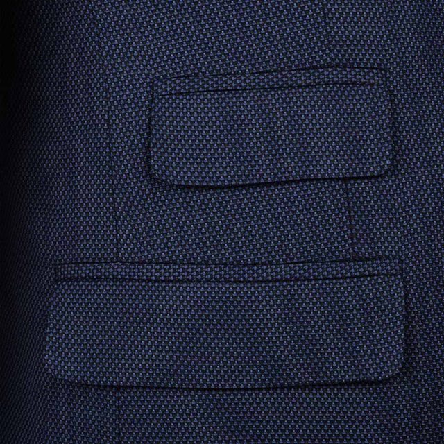 BLUE TWEED PIN DOT TAILORED FIT JACKET (5)