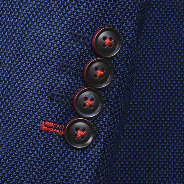 BLUE TWEED PIN DOT TAILORED FIT JACKET (6)