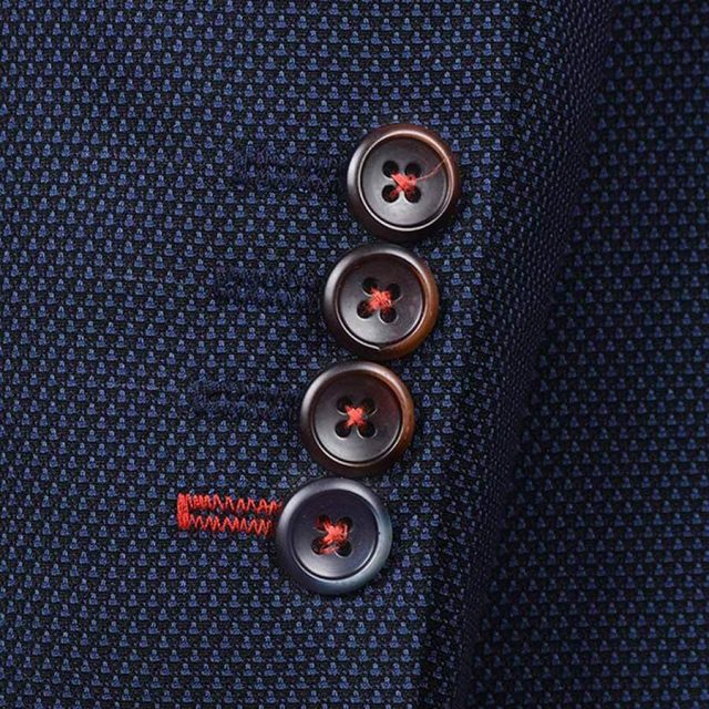 BLUE TWEED PIN DOT TAILORED FIT JACKET (6)