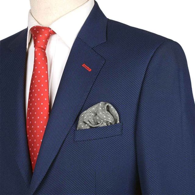 BLUE TWEED PIN DOT TAILORED FIT JACKET (8)