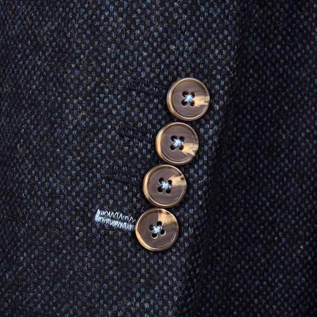 BLUE TWEED TEXTURED TAILORED FIT JACKET (6)