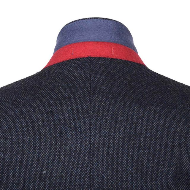 BLUE TWEED TEXTURED TAILORED FIT JACKET (7)