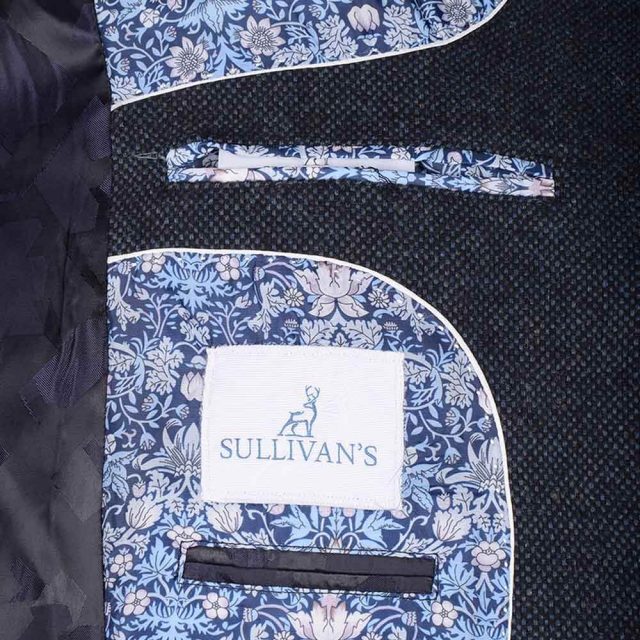 BLUE TWEED TEXTURED TAILORED FIT JACKET (9)