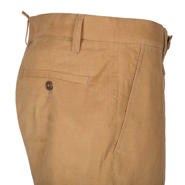 BROWN CORDUROY SELF STRAIGHT FIT TROUSER (4)
