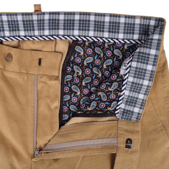 BROWN CORDUROY SELF STRAIGHT FIT TROUSER (5)