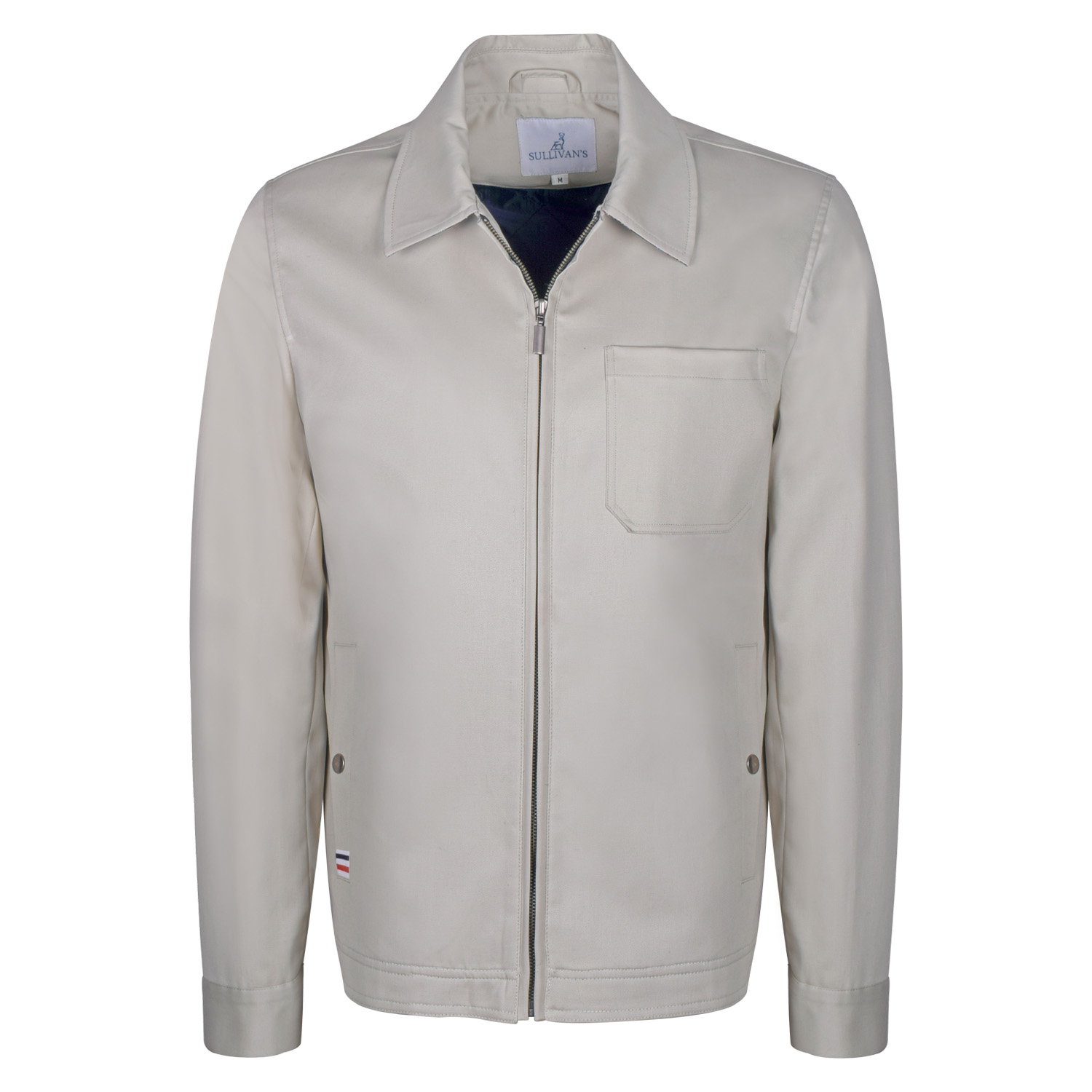 BROWN COTTON PURE PLAIN BOMBER JACKET (1)