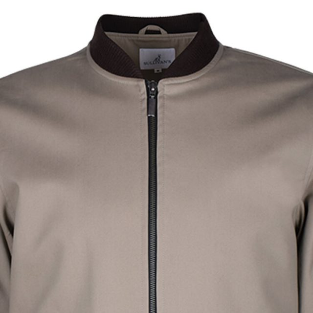 BROWN COTTON PURE PLAIN BOMBER JACKET (3)
