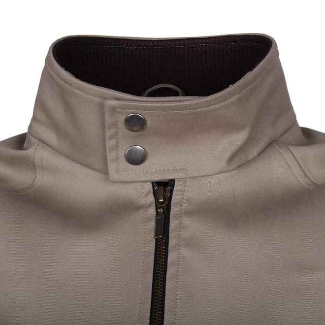 BROWN COTTON PURE PLAIN BOMBER JACKET (4)