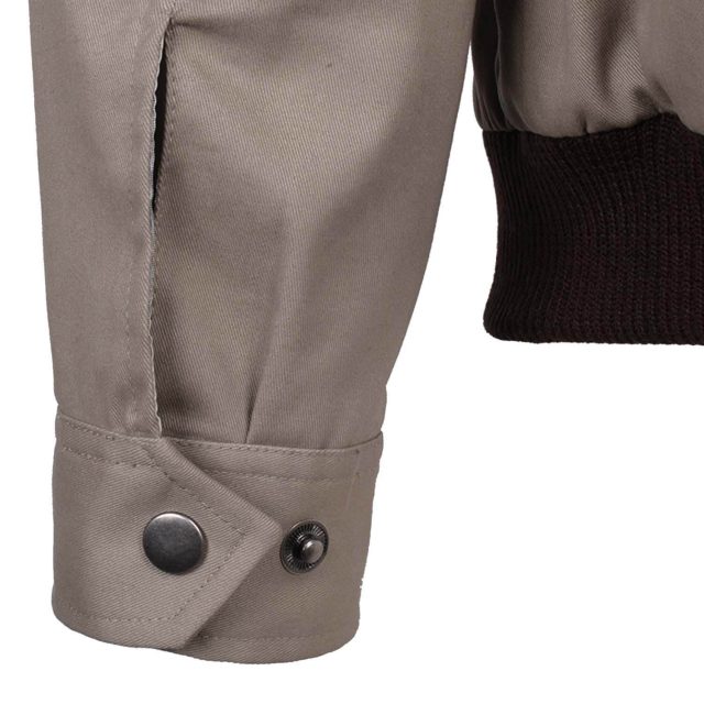 BROWN COTTON PURE PLAIN BOMBER JACKET (6)