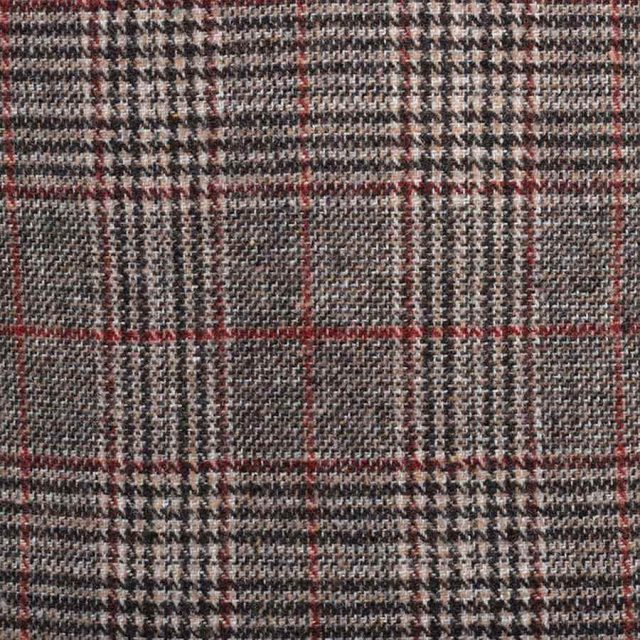 BROWN TWEED GLEN PLAID TAILORED FIT JACKET (2)