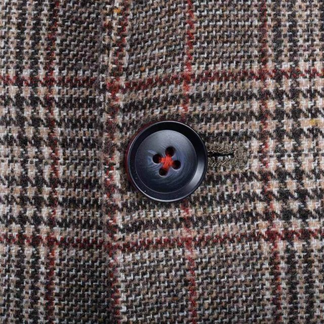 BROWN TWEED GLEN PLAID TAILORED FIT JACKET (4)