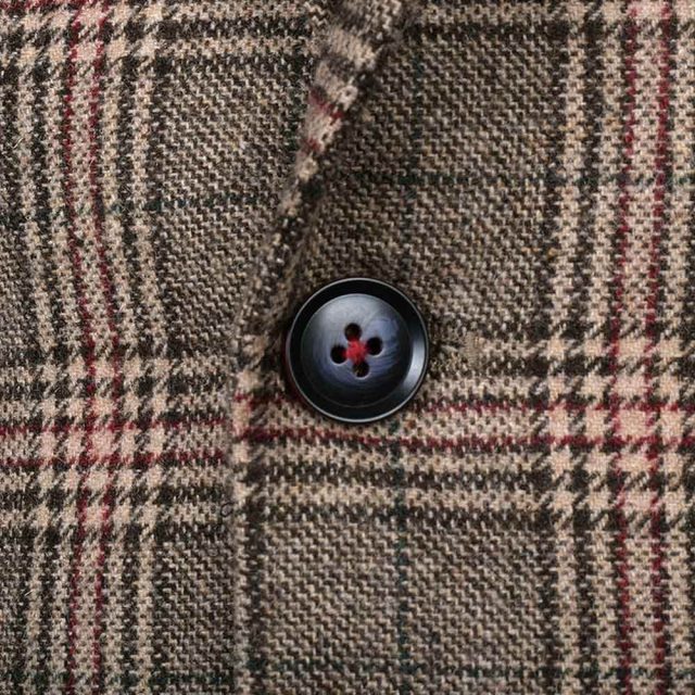 BROWN TWEED GLEN PLAID TAILORED FIT JACKET (4)
