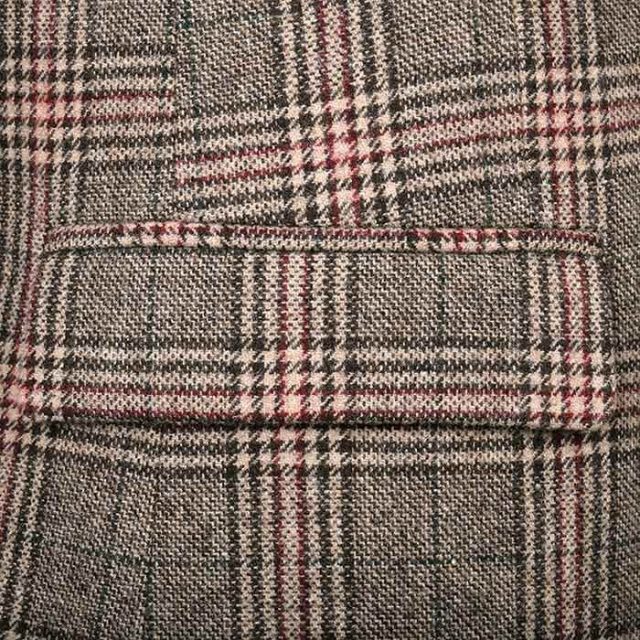 BROWN TWEED GLEN PLAID TAILORED FIT JACKET (5)