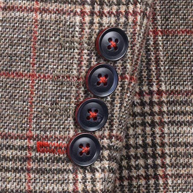 BROWN TWEED GLEN PLAID TAILORED FIT JACKET (6)