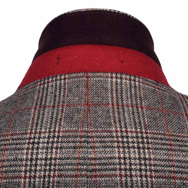 BROWN TWEED GLEN PLAID TAILORED FIT JACKET (7)
