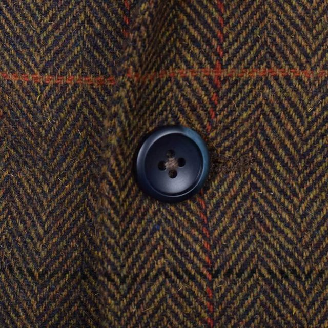 BROWN TWEED HERRINGBONE OVER CHECK TAILORED FIT JACKET (4)