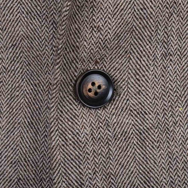 BROWN TWEED HERRINGBONE TAILORED FIT JACKET (4)